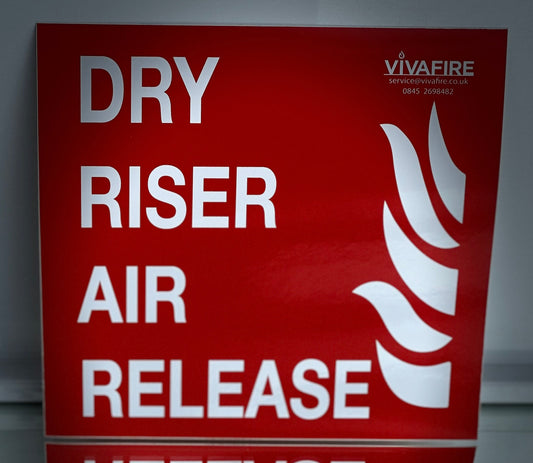 Dry Riser Air Release Sign