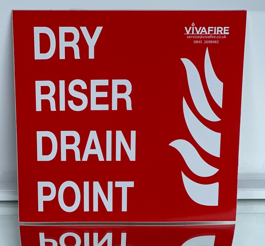Dry Riser Drain Point Sign – Dry Riser Parts
